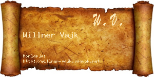 Willner Vajk névjegykártya